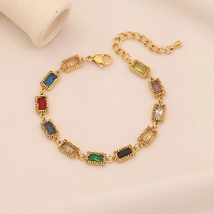 Spring Exotic Colorful Water Drop Bracelet Stainless Steel Jewelry