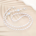 Luxury Faux Pearl Beaded Cat Paw Phone Lanyard Crossbody Strap