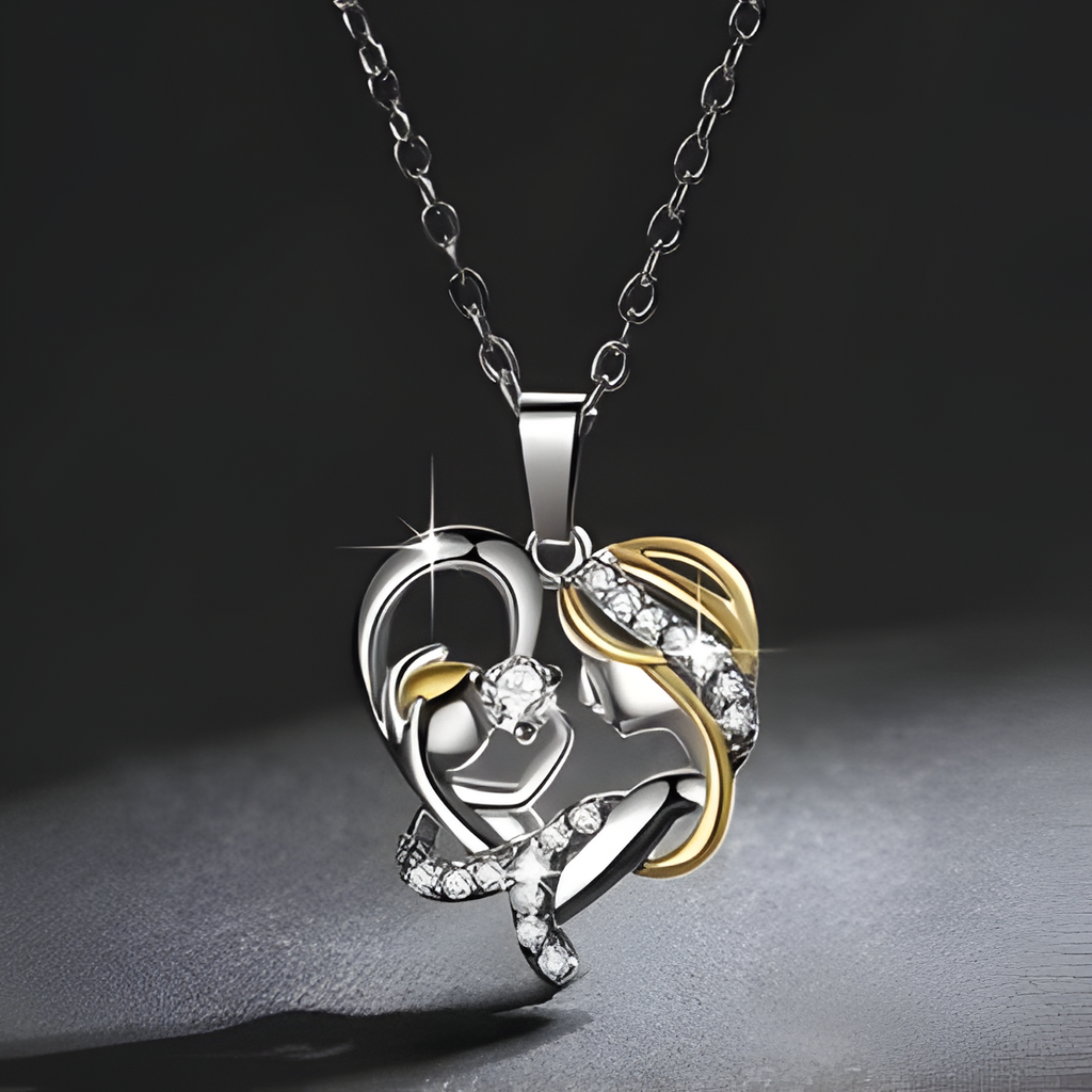 S925 Mother & Child Heart Pendant