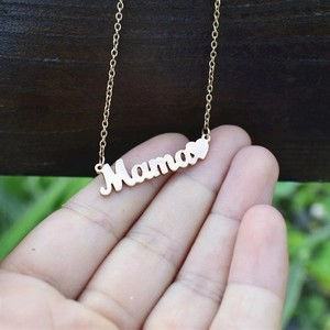 Personalized 18K Gold Plated Mama Heart Necklace