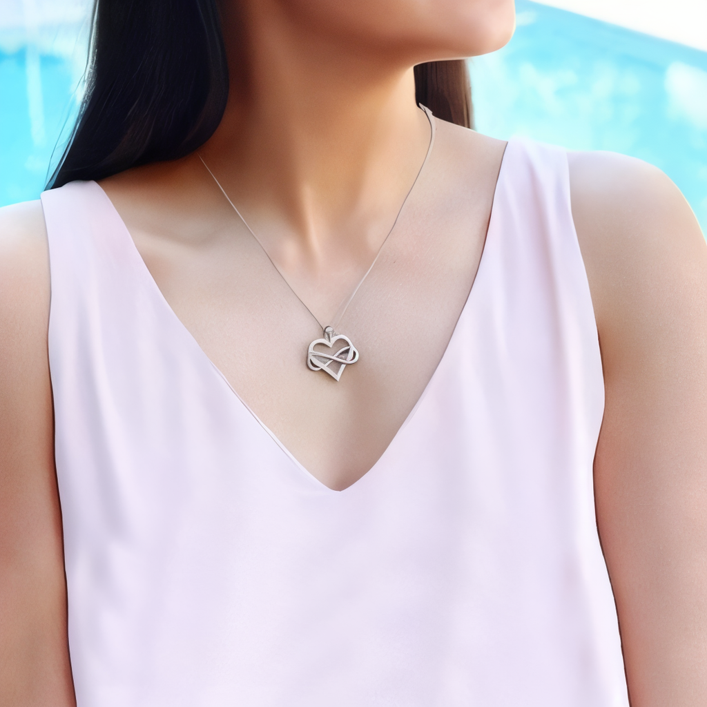 S925 Zirconia Infinity Heart Necklace
