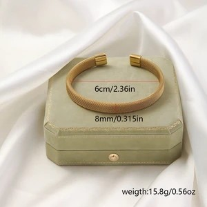 Casual Minimalist Solid Color Titanium Steel Bangle | Sleek Everyday Bracelet