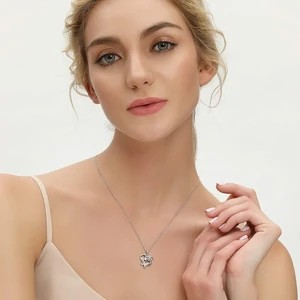 Sterling Silver Mother & Child Heart Pendant