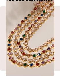 18K Gold Plated Luxury Circle & Heart Zircon Jewelry Set