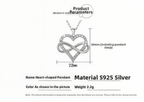 S925 Zirconia Infinity Heart Necklace