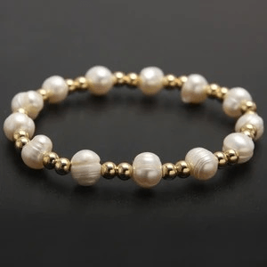 18K Gold Plated Stainless Steel Color Block Bracelet 