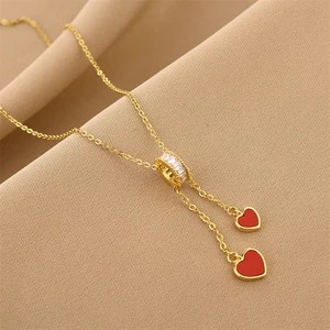 Sweet Heart Shell Pendant Necklace 