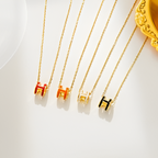 Gold Tone H Jewelry Set for Women | Colorful Enamel