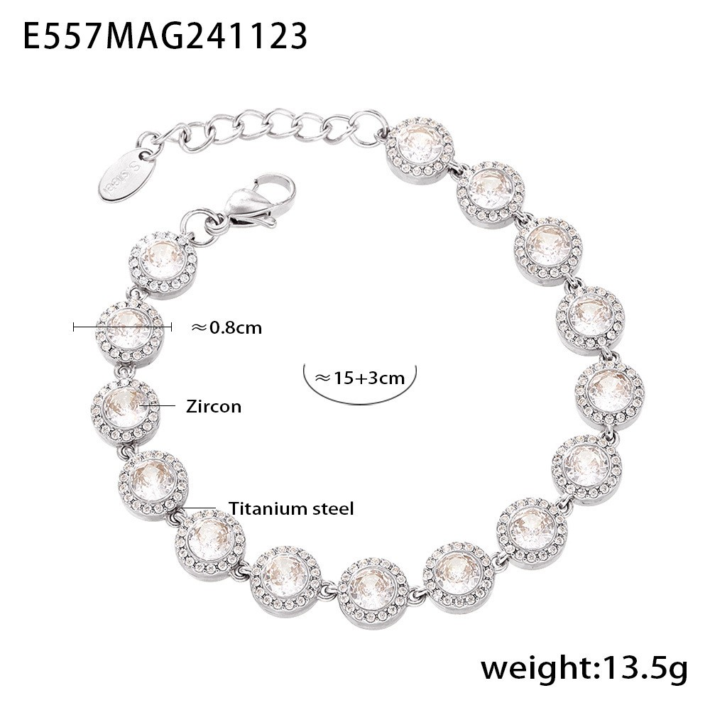 18K Gold Plated Luxury Circle & Heart Zircon