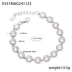 18K Gold Plated Luxury Circle & Heart Zircon
