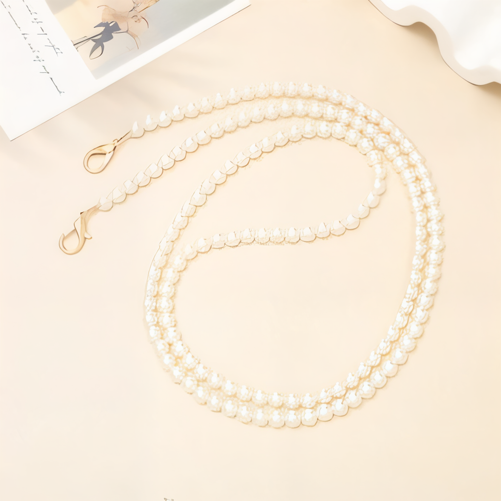 Luxury Faux Pearl Beaded Phone Lanyard Crossbody Strap for Women