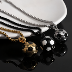 3D Soccer Ball Pendant Necklace Football Charm