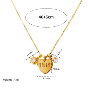 18K Gold Zirconia Heart Locket Necklace for Mom