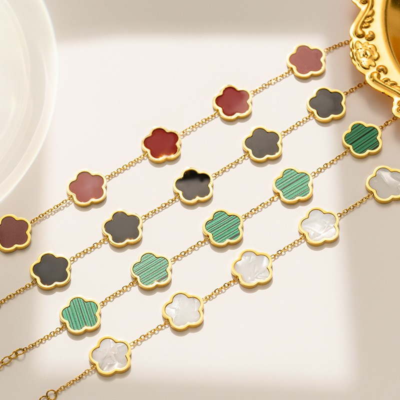 18K Gold Plated Elegant Luxury Women’s Rose Geometric Bracelet Jewelry