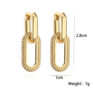 stunning geometric zircon earrings