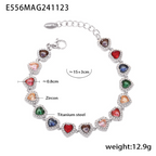 18K Gold Plated Luxury Circle & Heart Zircon
