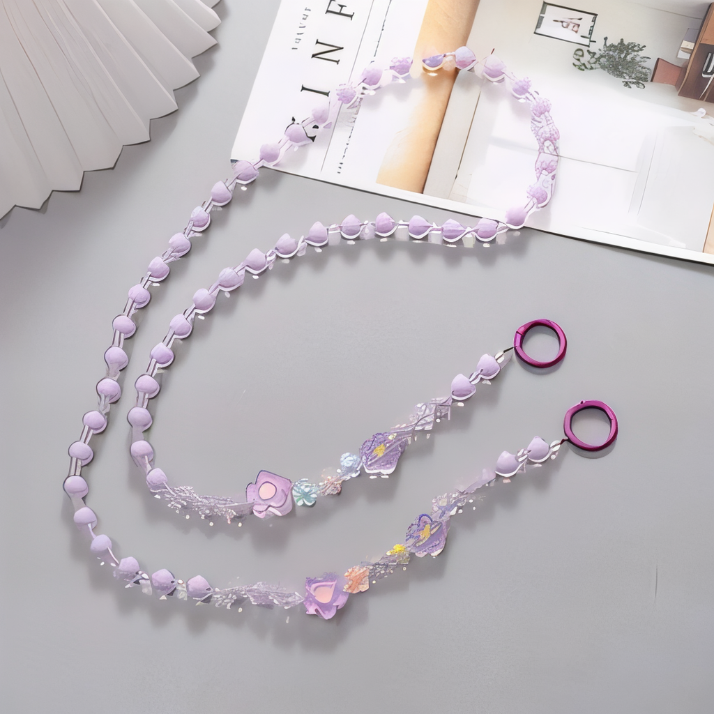 Luxury Faux Pearl Beaded Flower Phone Lanyard Crossbody Strap