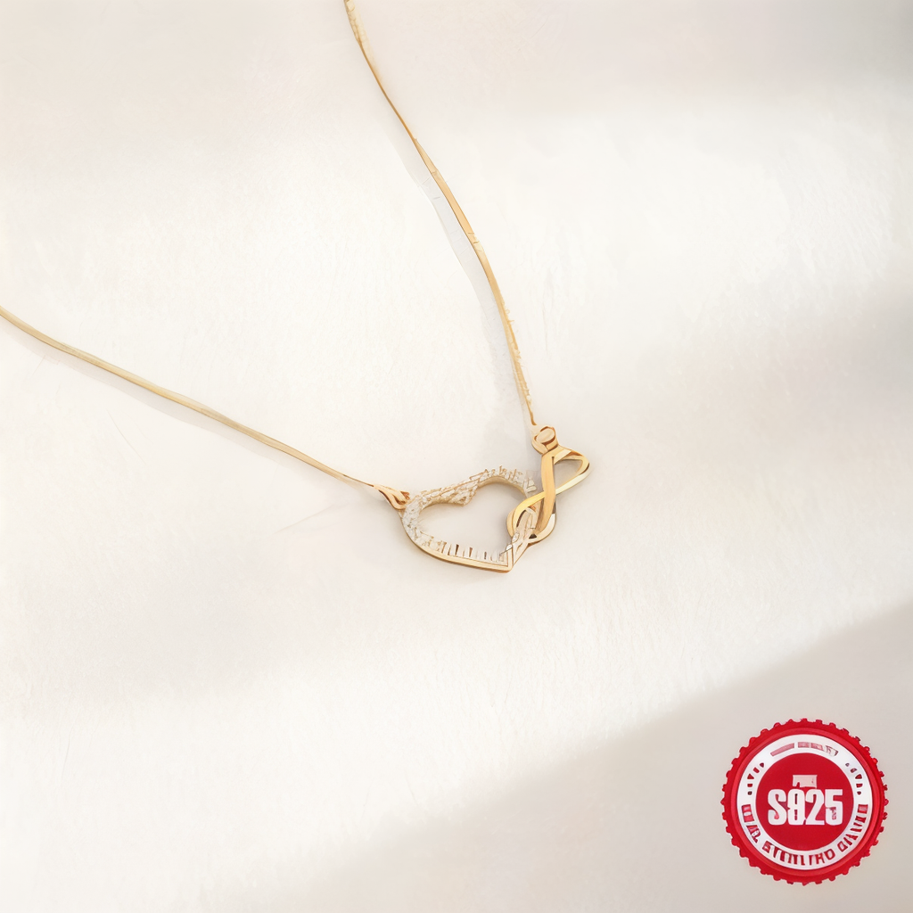 S925 Zirconia Infinity Heart Necklace