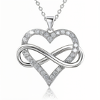 S925 Zirconia Infinity Heart Necklace