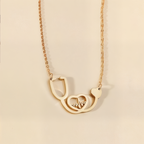 Medical Stethoscope Heart Necklace Gift