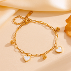 18K Gold Plated Titanium Steel Acrylic Inlay Jewelry