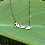 Personalized 18K Gold Plated Mama Heart Necklace