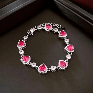 zircon heart bracelet Bangle for Women Jewelry Gift