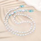 Luxury Faux Pearl Beaded Cat Paw Phone Lanyard Crossbody Strap