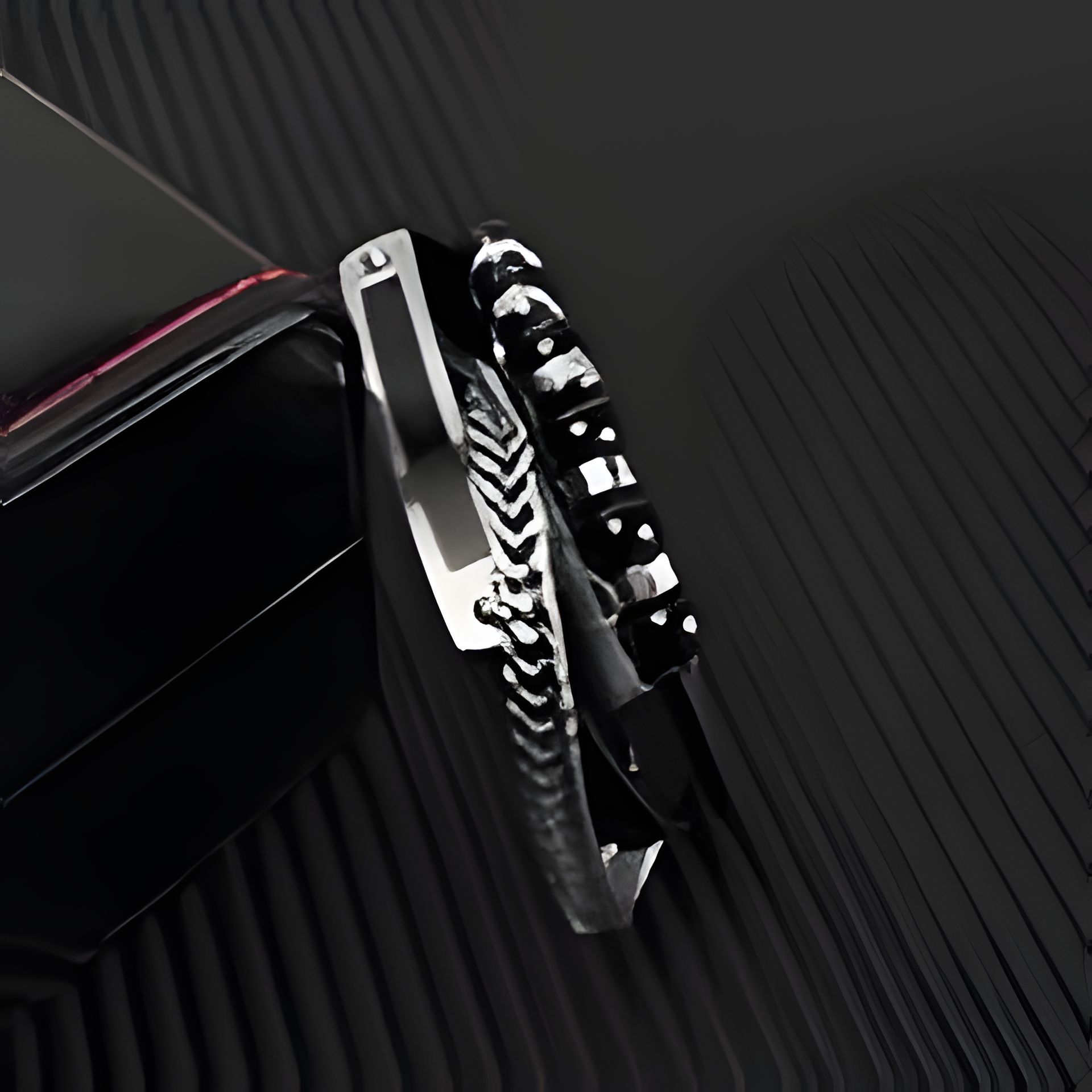 Men's Multi-Layer Leather & Stainless Steel Bracelet