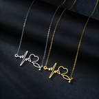 EKG Heartbeat Medical Stethoscope Necklace