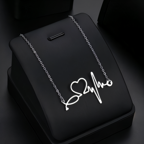 EKG Heartbeat Medical Stethoscope Necklace
