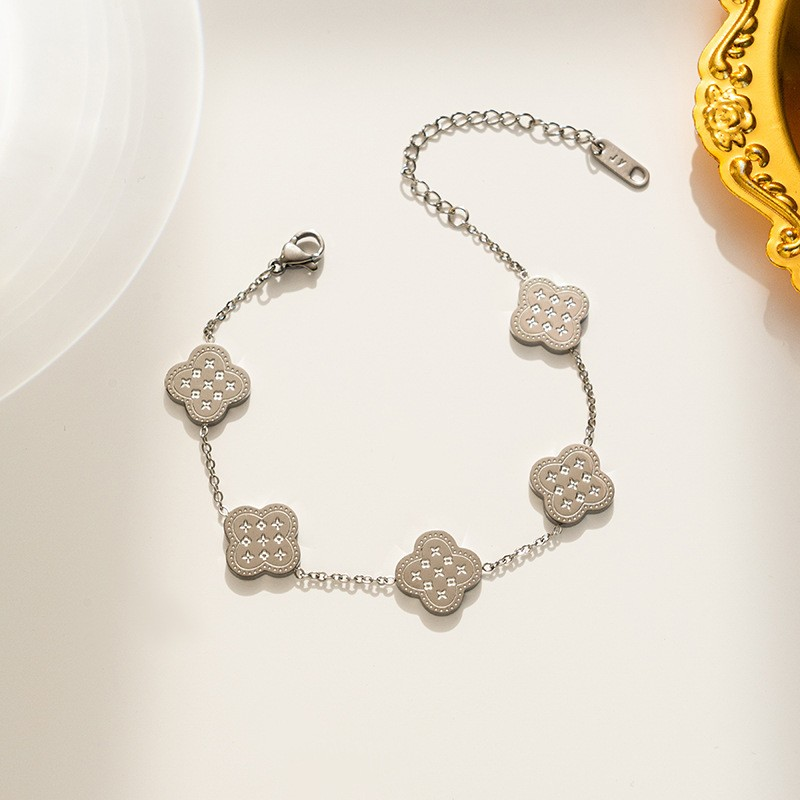 18K Gold Plated Women Letter & Number Titanium Steel Personalized Jewelry