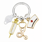 Stethoscope RN Nurse Heart Gift Charm