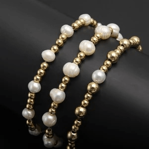 18K Gold Plated Stainless Steel Color Block Bracelet 