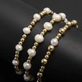 18K Gold Plated Stainless Steel Color Block Bracelet 