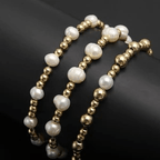 18K Gold Plated Stainless Steel Color Block Bracelet 