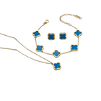  Gold Plated Women’s Flower Jewelry Set 