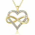 S925 Zirconia Infinity Heart Necklace