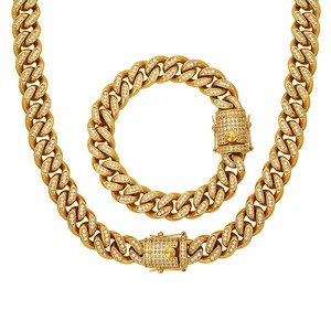 18K Gold Plated Elegant Minimalist Zircon Bracelet & Necklace Set