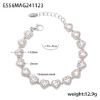 18K Gold Plated Luxury Circle & Heart Zircon
