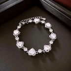 zircon heart bracelet Bangle for Women Jewelry Gift
