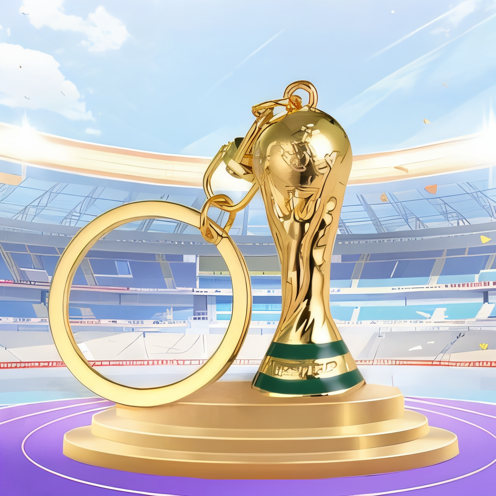 2026 World Cup Soccer Trophy Keychain