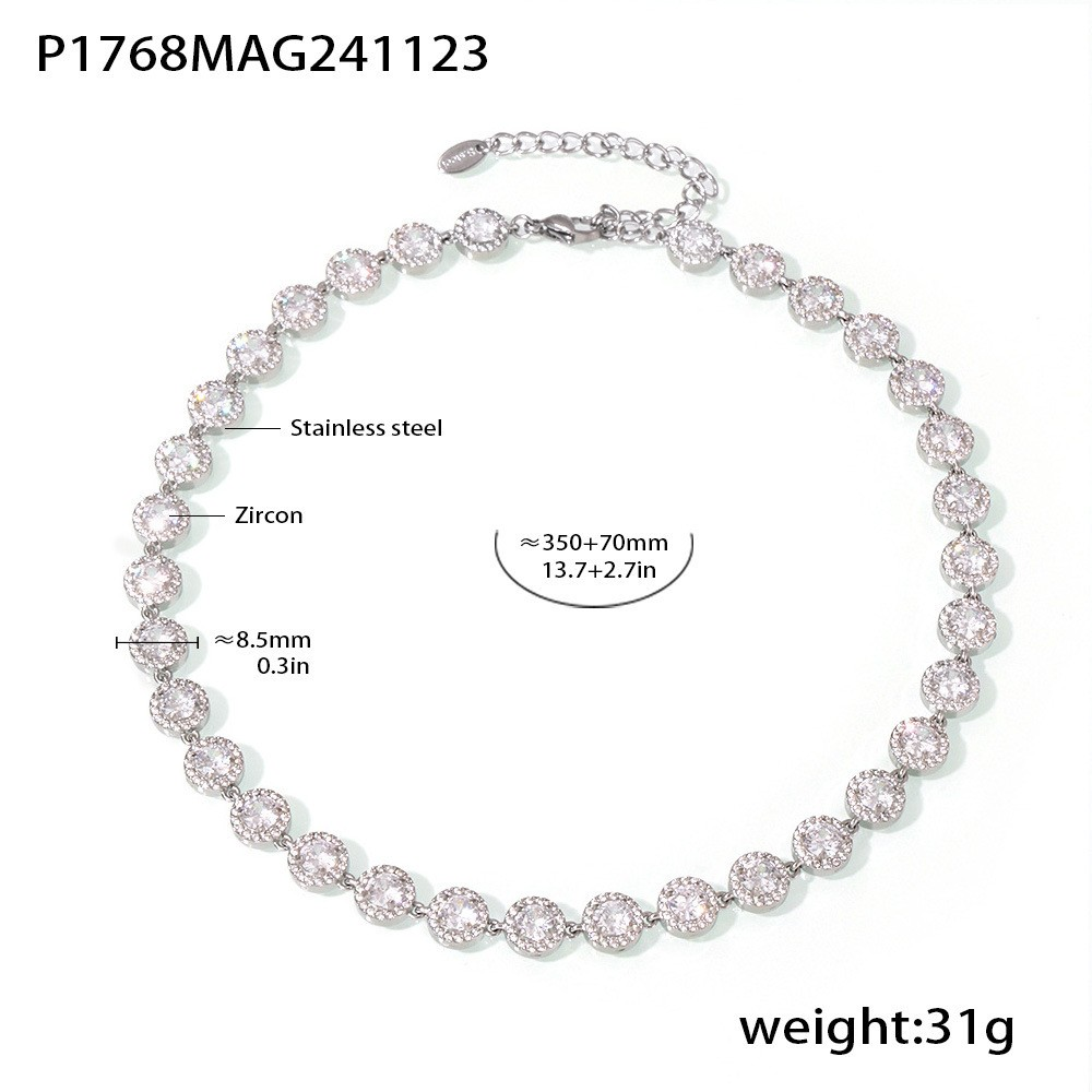 18K Gold Plated Luxury Circle & Heart Zircon Jewelry Set