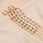Fashion Colorful Heart Bracelet Stainless Steel 