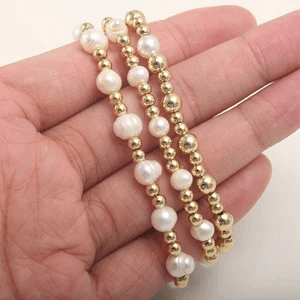 18K Gold Plated Stainless Steel Color Block Bracelet 
