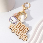 Dog Mama Charm & Tassel Keychain Gift for Pet Lovers
