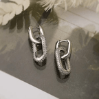 stunning geometric zircon earrings