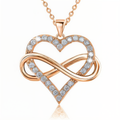 S925 Zirconia Infinity Heart Necklace