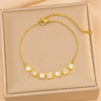 Fashion Square Cat Eye Zircon Bracelet