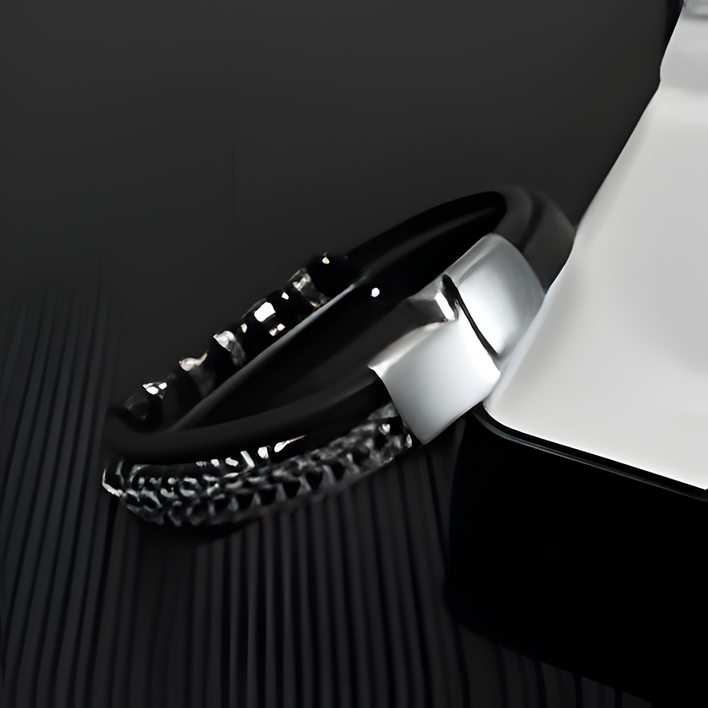 Men's Multi-Layer Leather & Stainless Steel Bracelet